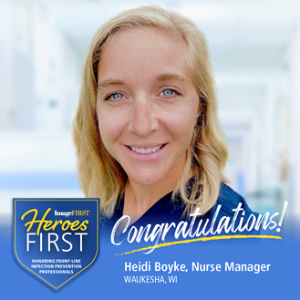 HeroesFIRST Congratulations graphic with Heidi Boyke headshot