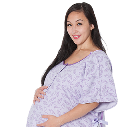 Women wearing maternity gown